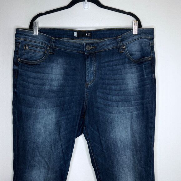 Kut from the Kloth Jeans Womens Plus Size 18W Blue Catherine Boyfriend Stretch - Picture 2 of 9